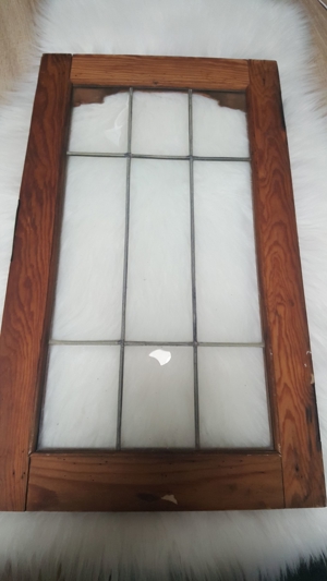 Holz Glasscheib in Blei gefasst Bild 3