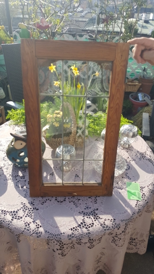 Holz Glasscheib in Blei gefasst Bild 2