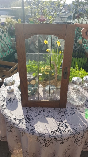 Holz Glasscheib in Blei gefasst