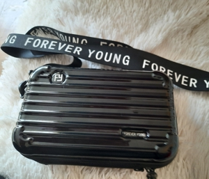 Forever Young schwarze Umhänge Multifunktionstasche neu Bild 1