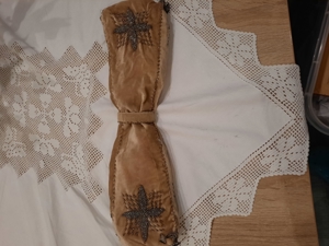 alte antike Geldkatze mit Perlenstickerei / Geldbeutel Bild 6