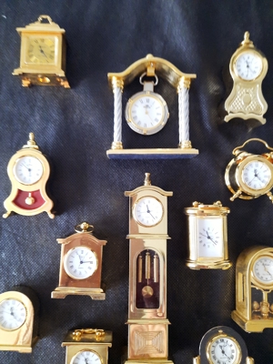 Miniatur Uhren Gold Optik Konvolut Bild 5