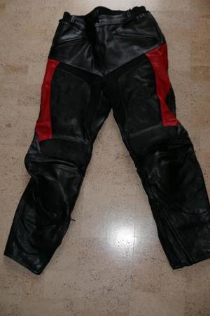 Motorradlederhose, Lederhose, MQP Gr. 42, schwarz, rot wie neu + Innenhose Gr 54