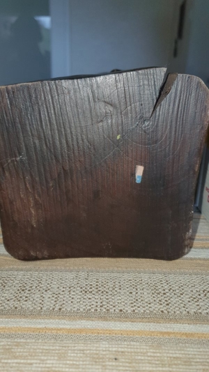 Holzfigur, Holzschnitzfigur, Mann mit Hut und Flasche, geschnitzt Bild 5