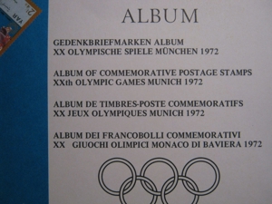 BRIEFMARKEN-SAMMLUNG von den Olymp.Spielen 1972 München Bild 3