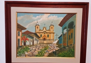 Brasilien Ölgemälde Kirche Barock Kolonial Santo Antonio Minas Gerais Bild 2