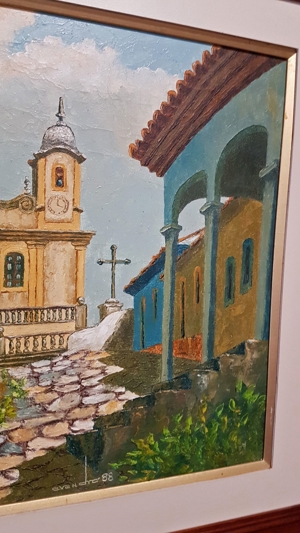 Brasilien Ölgemälde Kirche Barock Kolonial Santo Antonio Minas Gerais Bild 9