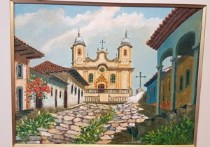 Brasilien Ölgemälde Kirche Barock Kolonial Santo Antonio Minas Gerais Bild 3