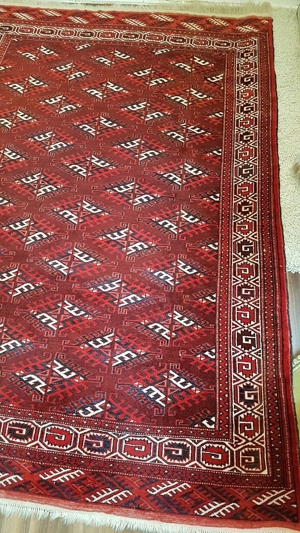 Orient Teppich Turkmenischer Buchara Hand geknüpft Asien Sammler Stammes Teppich Bild 3