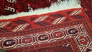 Orient Teppich Turkmenischer Buchara Hand geknüpft Asien Sammler Stammes Teppich Bild 8