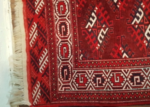 Orient Teppich Turkmenischer Buchara Hand geknüpft Asien Sammler Stammes Teppich Bild 7