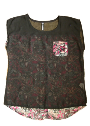 Tunika Bluse Shirt Gr 36, Blusenshirt, schwarz - bunt NEUWERTIG! Bild 2