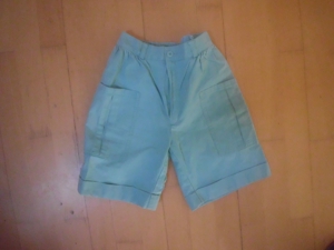 Vintage Kinder Jungen Mädchen unisex Shorts grün Gr.116 aus 80er Jahre