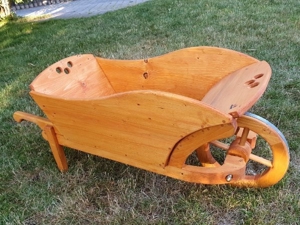 Schubkarre, Holzschubkarre, handgefertigt, NEU Bild 1