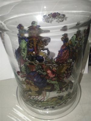 wunderschöner alter Glaskrug Karaffe Wasserkrug Saftkrug Bild 4