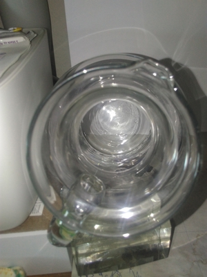 wunderschöner alter Glaskrug Karaffe Wasserkrug Saftkrug Bild 5