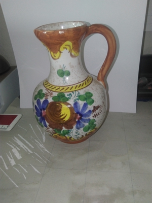 Vintage Italienische Keramik Vase mit Henkel,Krug,Kanne