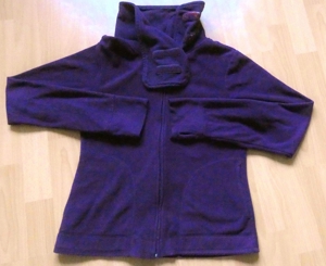 Fleece-Jacke violett Gr. S mit hochschließendem Kragen / Yessica Bild 1