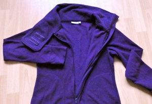 Fleece-Jacke violett Gr. S mit hochschließendem Kragen / Yessica Bild 2