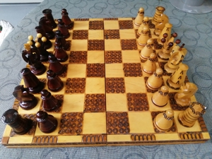Schach Schachspiel aus Holz guter Zustand Bild 1