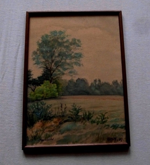 2 Gemälde Norddeutsch, Poppenbüttel 1929, Vase Maritim Bild 3