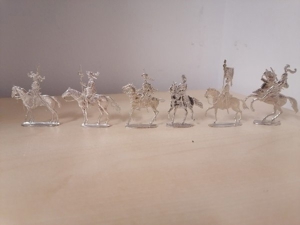 6 Silberfiguren Ritter Reiter 925 Sterling silber Soldaten