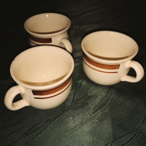 Torgau 3 x Tee Kaffee Tassen Ø 7,9 x 6,0 cm hoch DDR Geschirr Bild 3