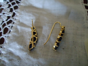 Damenohrringe 3cm Dunkelblau Bild 2