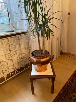 Tischchen (Massivholz) mit dezent gesetzten Fliesen - 36,5 cm x 36,5 cm x 34 cm Bild 4
