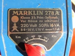 Märklintransformator 220V , 16V , 1,0A. Bild 2