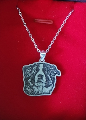 personalisierter Schmuck echt 925 Sterling Silber Anhänger Hund Bild 1
