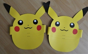 2 Pokémon oder Häschenmaske gelb