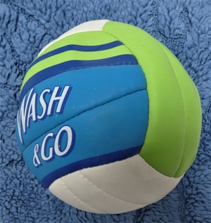 Fußball Wash & Go - weiß-grün-türkis - mit Ventil Bild 1