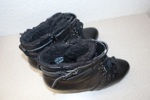 Stiefelette schwarz Winter gefüttert Glattleder Gr. 41 neuwertig Bild 7