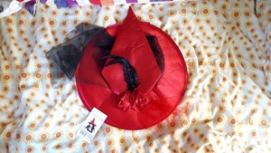 Kostüm: Roter Hexenhut (neu) Bild 1