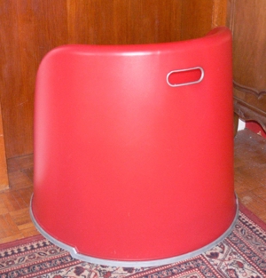 Ikea Kimme Sessel aus Kunststoff, rot, Höhe: 65 cm Bild 3