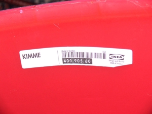 Ikea Kimme Sessel aus Kunststoff, rot, Höhe: 65 cm Bild 5