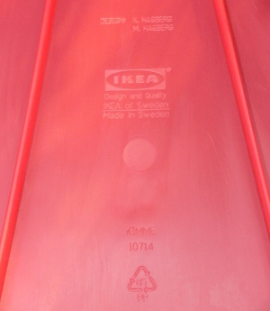 Ikea Kimme Sessel aus Kunststoff, rot, Höhe: 65 cm Bild 4