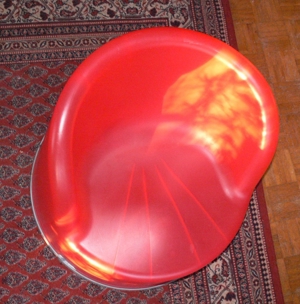 Ikea Kimme Sessel aus Kunststoff, rot, Höhe: 65 cm Bild 2