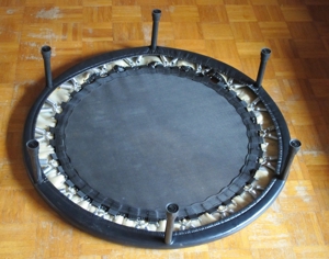 Trampolin JAKE, Ø102 cm, Höhe 23 cm, schwarz, Verkleidung nicht mehr gut Bild 3