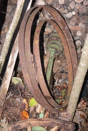 5 alte Fassringe, 87 - 106 cm / 3 alte Wagenrad-Ringe, Ø 41,5 / 49 cm Bild 6