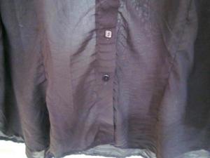 Stylische pflegeleichte Bluse schwarz in ganz besonderer Crashoptik, Gr. 46, bügelfrei, viereckige Bild 3