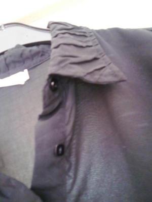 Stylische pflegeleichte Bluse schwarz in ganz besonderer Crashoptik, Gr. 46, bügelfrei, viereckige Bild 5