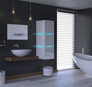 Badezimmermöbel Badmöbel Badeschrank Badezimmerschrank Alius 15 Hochglanz Bild 2