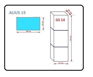 Badezimmermöbel Badmöbel Badeschrank Badezimmerschrank Alius 15 Hochglanz Bild 3