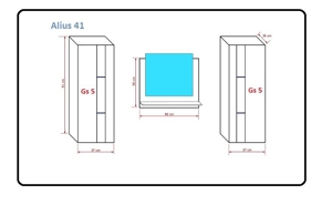 Badezimmermöbel Badmöbel Badeschrank Badezimmerschrank Hochglanz Alius 41 Bild 8