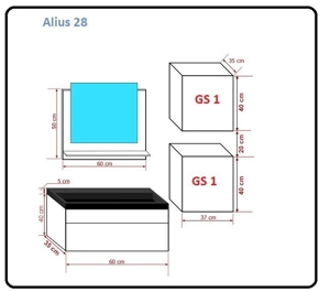 Badezimmermöbel Badmöbel Badeschrank Badezimmerschrank Hochglanz Alius 28 Bild 3