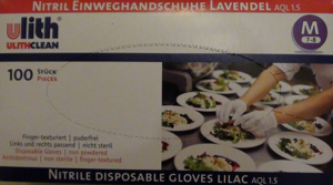 Ulith Nitril Einweghandschuhe lavendelblau Gr.S + M + L Box 100 Stück Bild 2