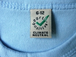 Baby Organic T-Shirt " EarthPositive", blau, 6-12 Monate Bild 2
