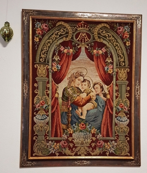 Große Tapisserie Madonna della Seggiola heilige Maria Antik Raffael Familie